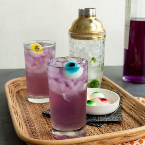 Purple People Eater (a Spooky Halloween Gin Cocktail) - Little