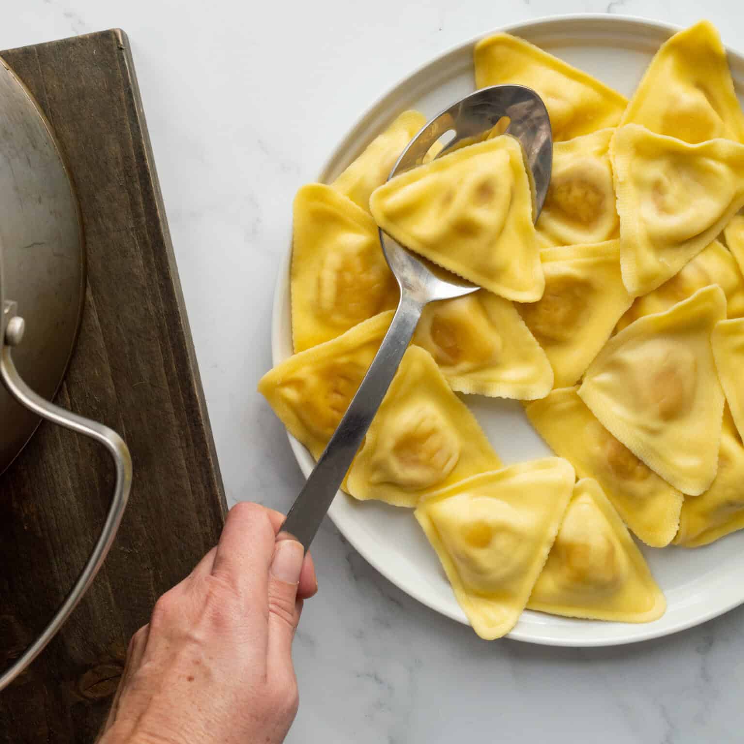 Butternut Squash Ravioli with Sage Browned Butter Sauce - Little Black ...