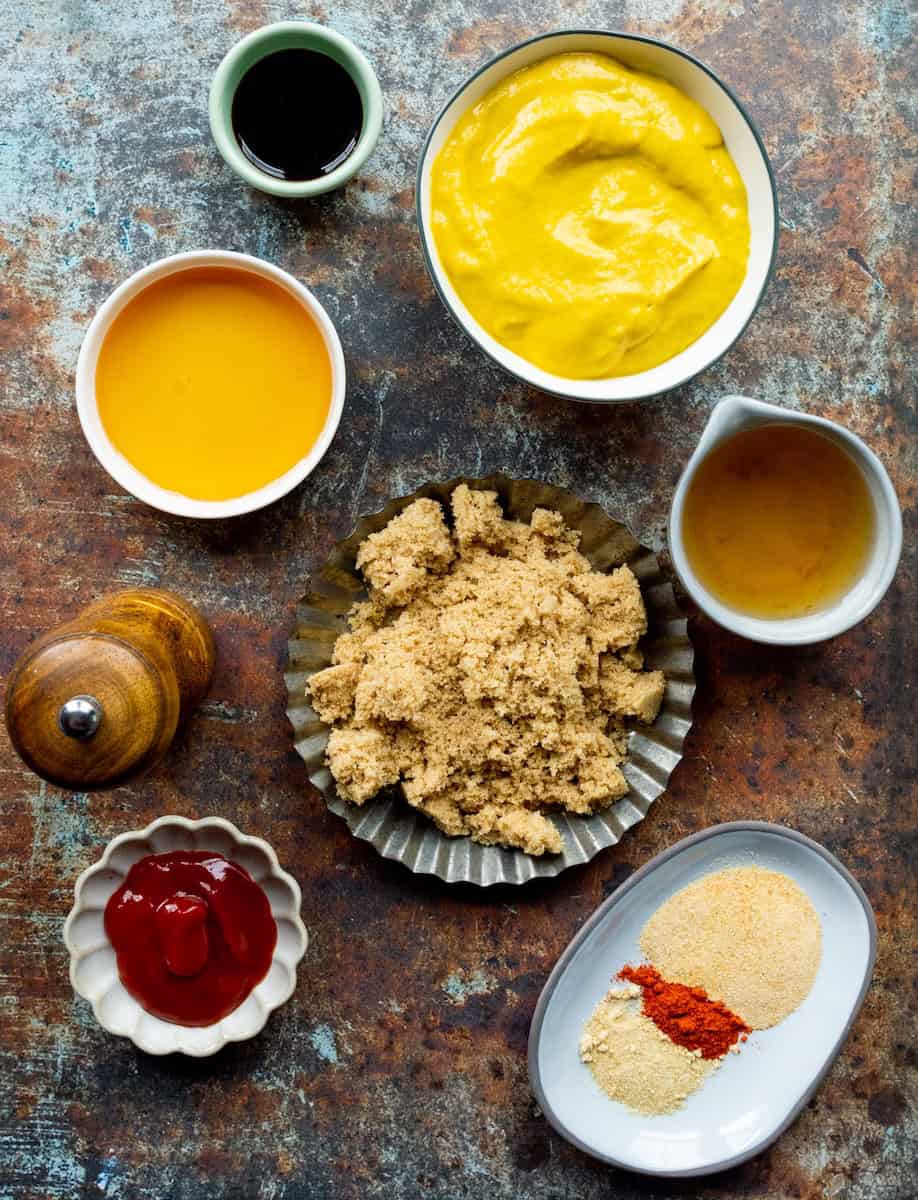 Ingredients for Carolina Gold BBQ Sauce.