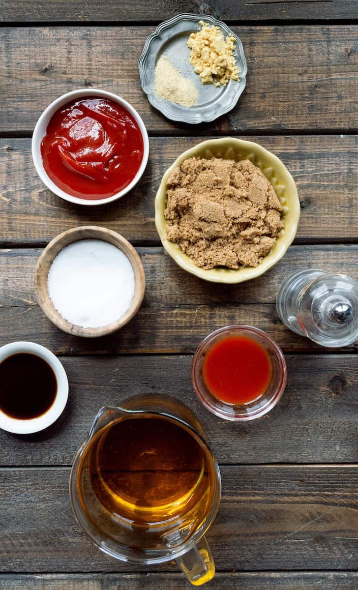 Ingredients for Western NC BBQ Sauce recipe.