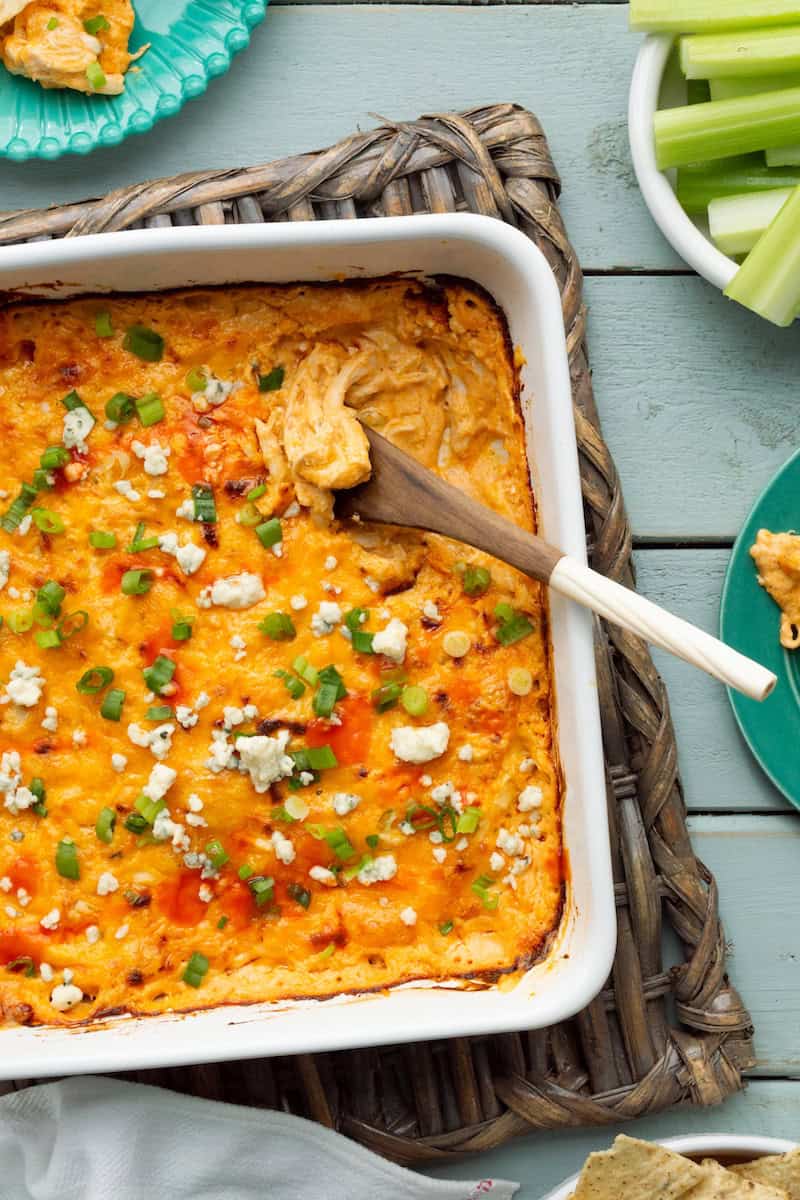 High Protein Buffalo Chicken Dip with Frank's Red Hot