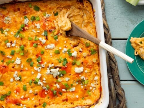 High Protein Buffalo Chicken Dip with Frank's Red Hot