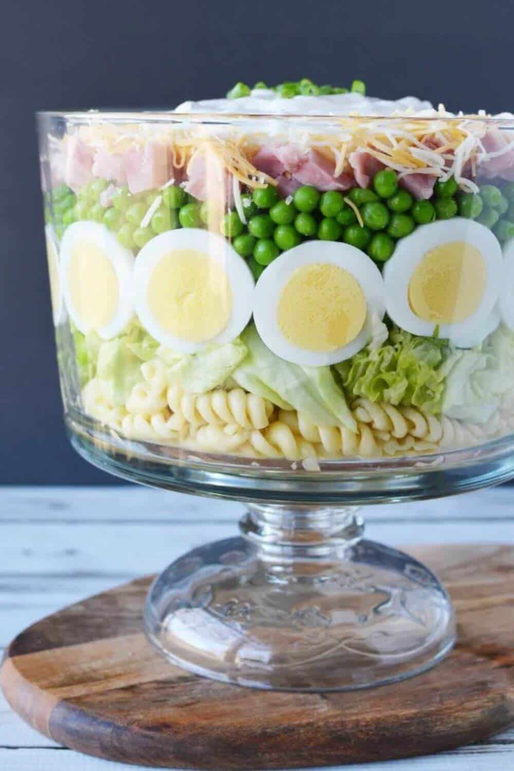 Leftover Ham Seven Layer Salad