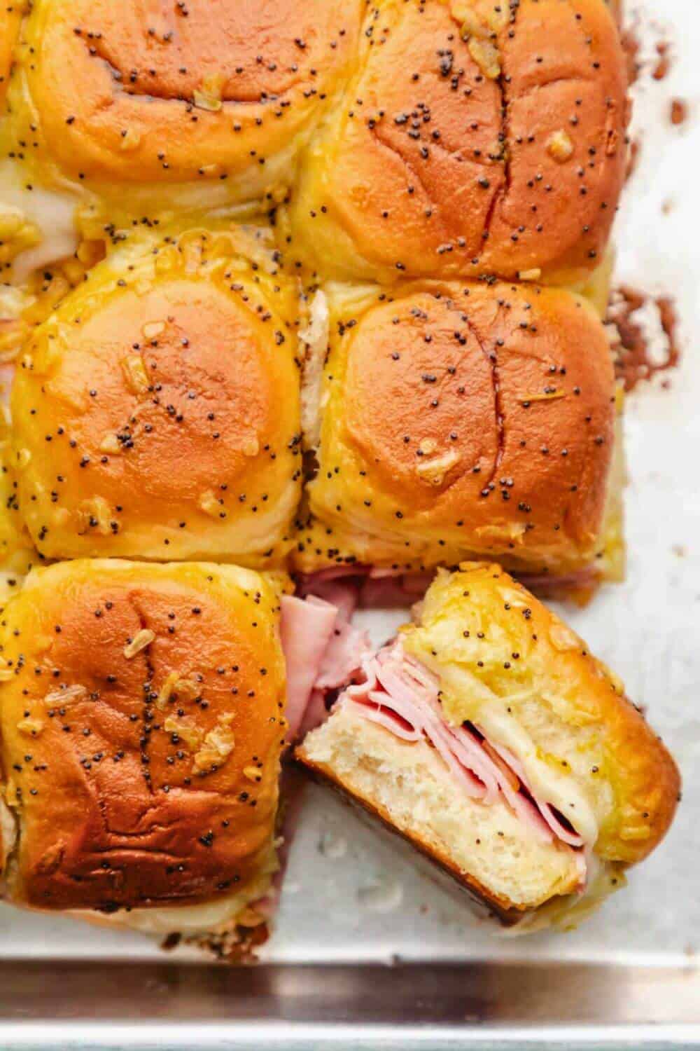 Baked Ham and Cheese Sliders