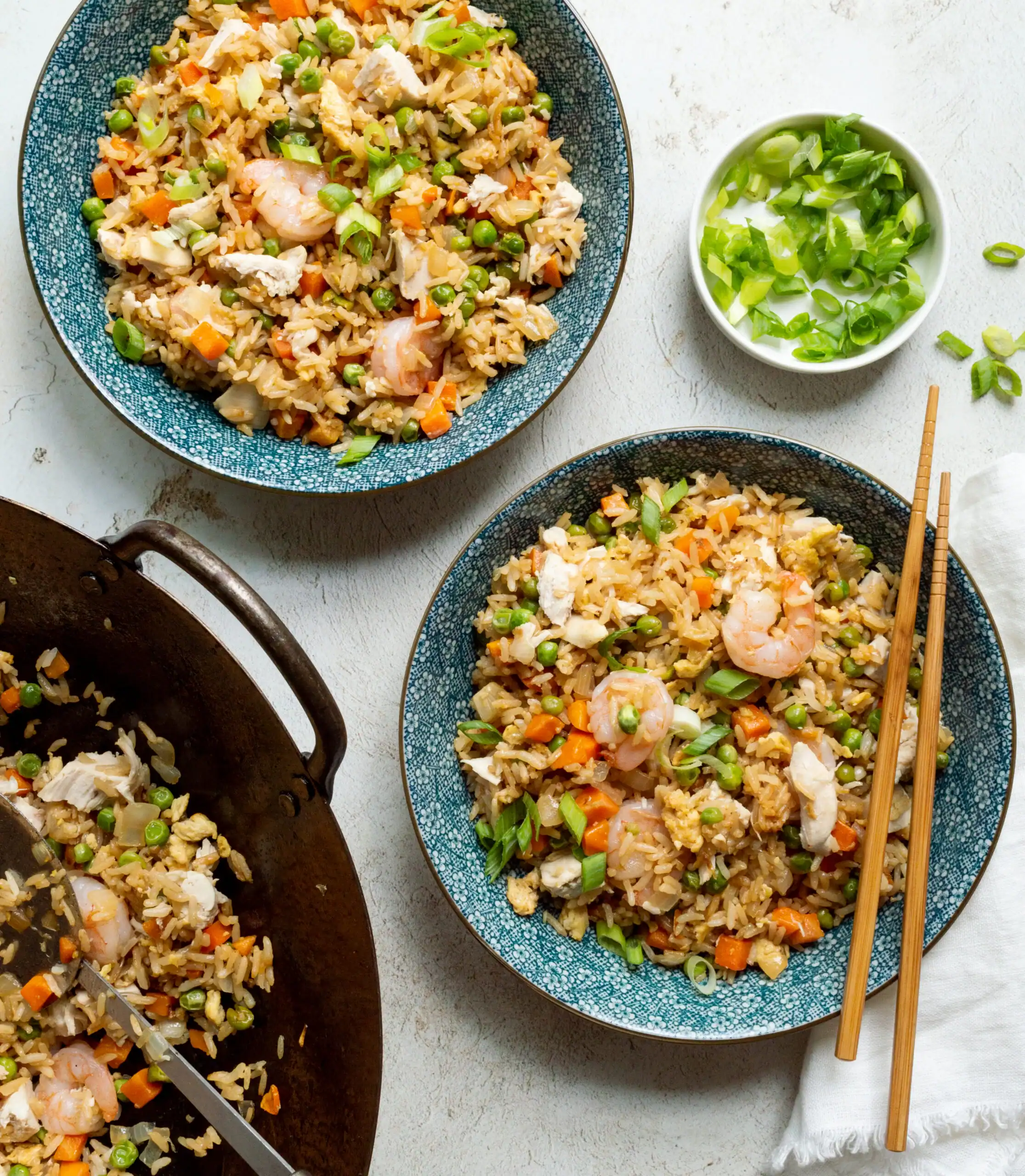 Better than takeout shrimp and chicken fried rice.