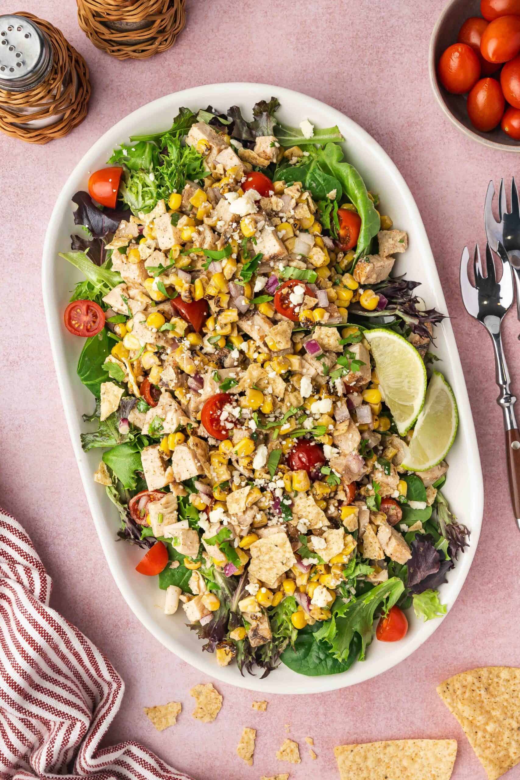 Mexican street corn chicken salad.