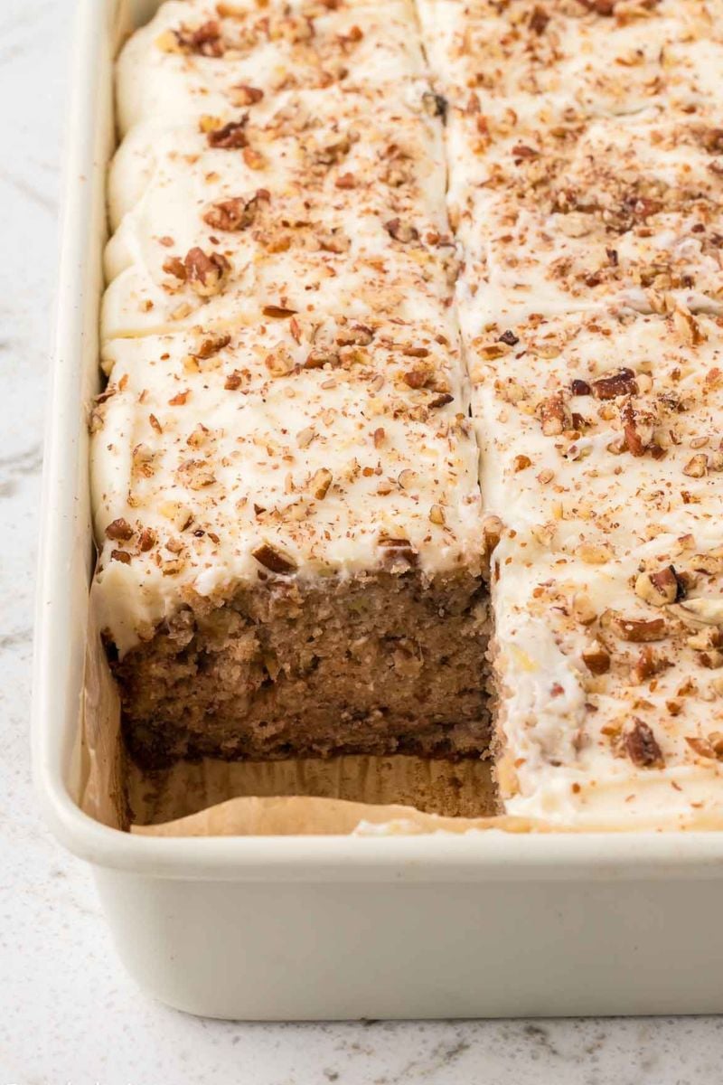 Hummingbird sheet cake.