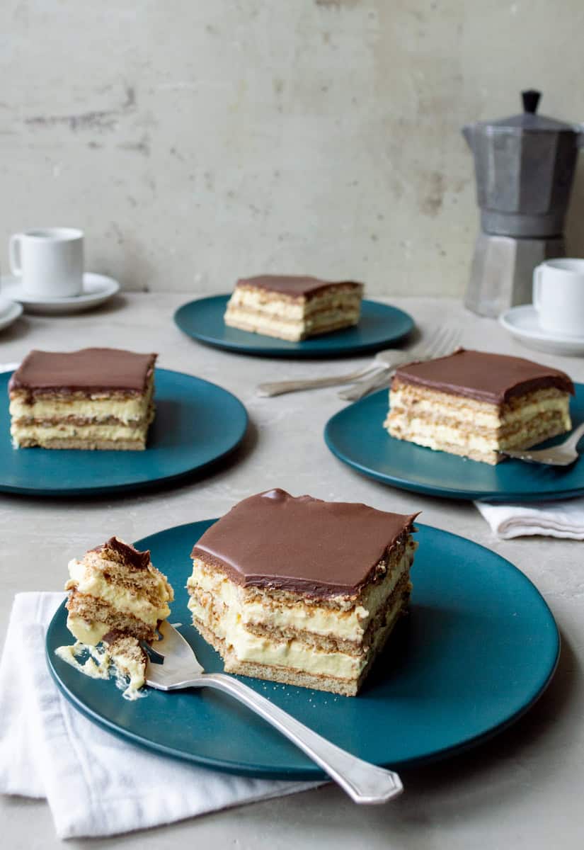 Chocolate eclair cake.