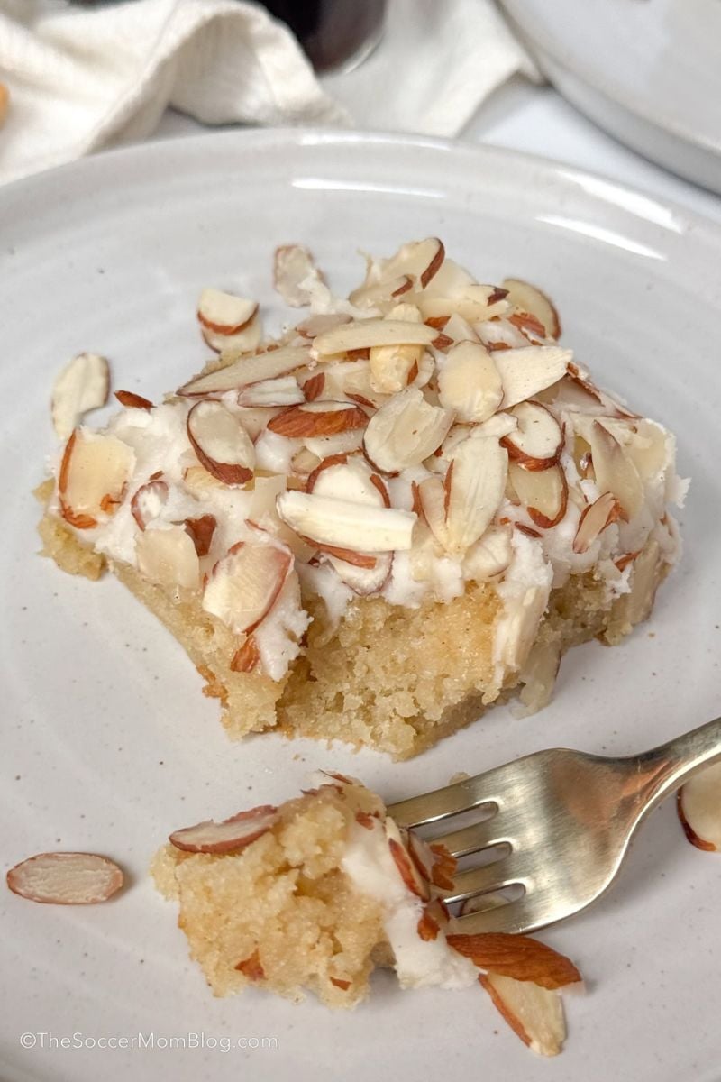 White Texas sheet cake.